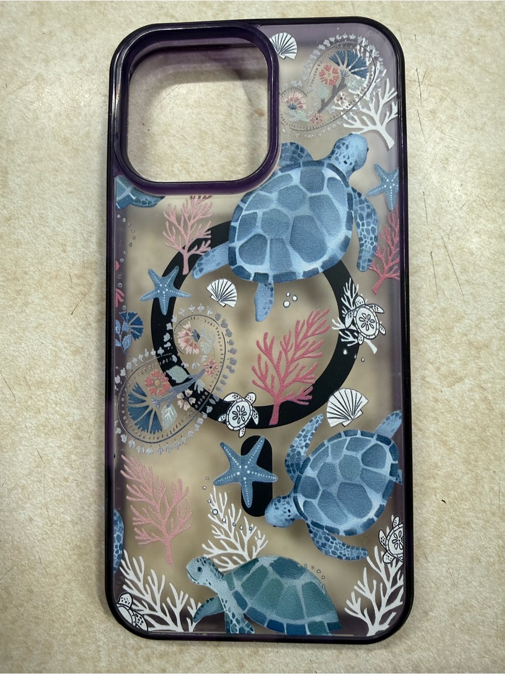 Blue Sea Turtle Clear iPhone Case